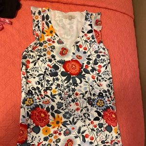 The Loft,  sleeveless bright color dress